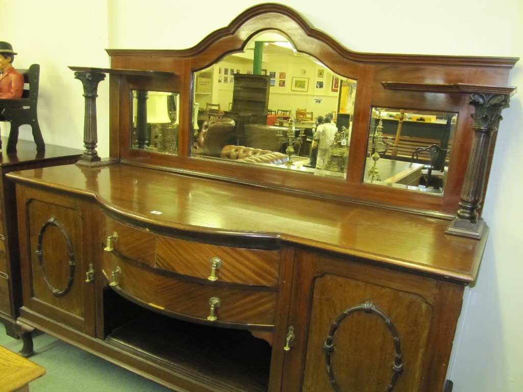 Appraisal: Mahogany mirror back sideboard