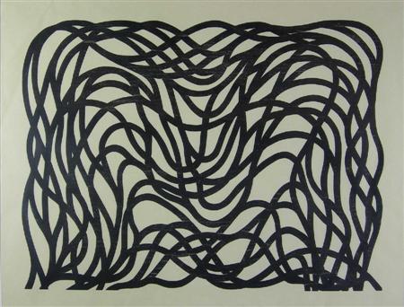 Appraisal: PRUNELLA CLOUGH BRITISH - SINUOUS FORMS Screenprint signed and numbered