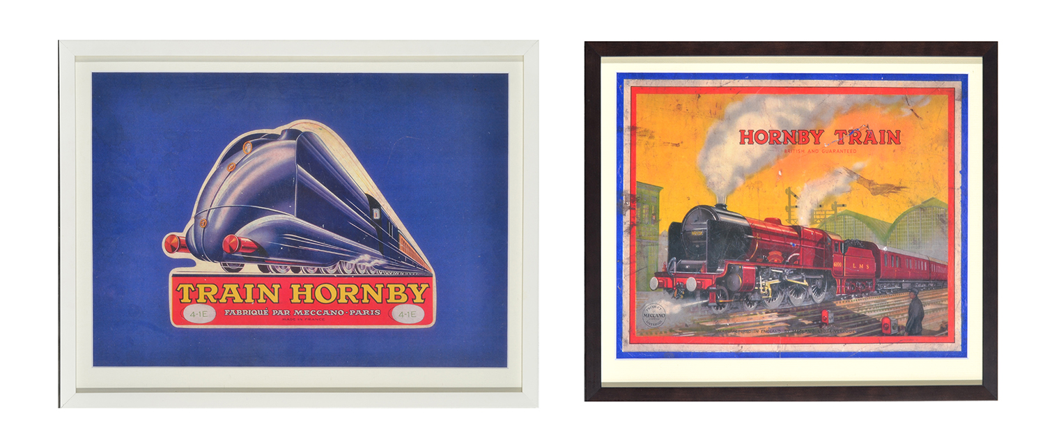 Appraisal: COLLECTION OF FIVE HORNBY TRAIN PRINTS