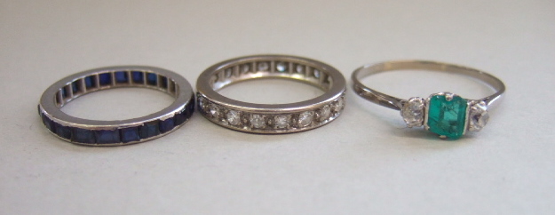 Appraisal: A diamond set full eternity ring mounted with circular cut