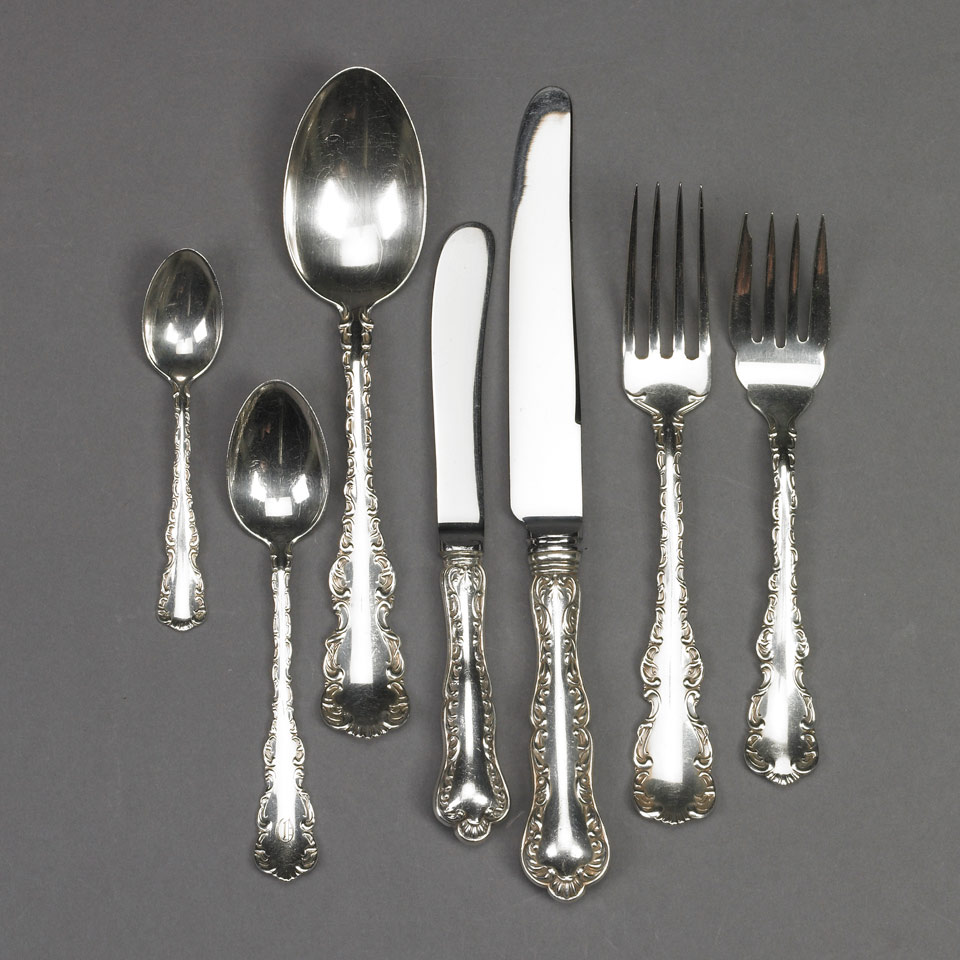 Appraisal: Canadian Silver Louis XV Pattern Flatware Service Henry Birks amp