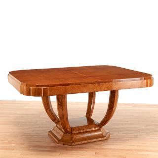 Appraisal: Rene Prou attrib Art Deco dining table Rene Prou attrib