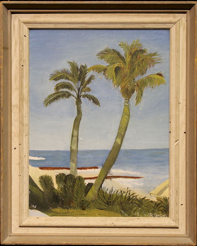 Appraisal: R Sachs Florida Coastal Painting R Sachs Florida Coastal Painting