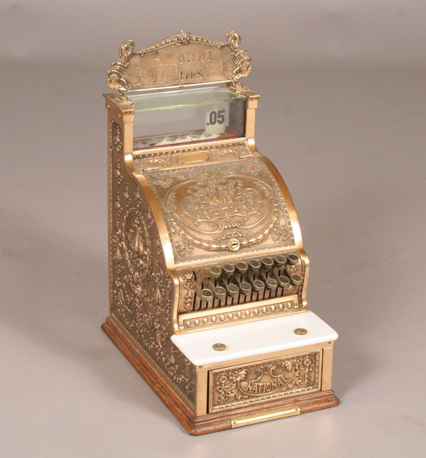 Appraisal: National Cash Register brass candy store model with Amount Purchased