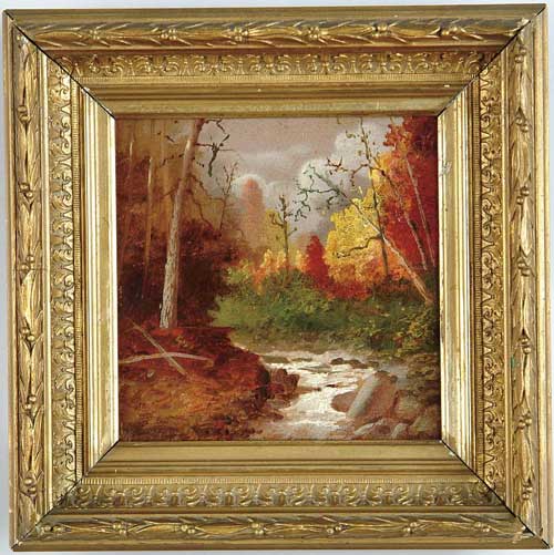 Appraisal: JOHN JOSEPH ENNEKING American - AUTUMN STREAM Small oil on