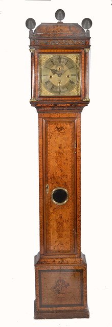 Appraisal: AN EARLY TH CENTURY LONGCASE CLOCK the unsigned square brass