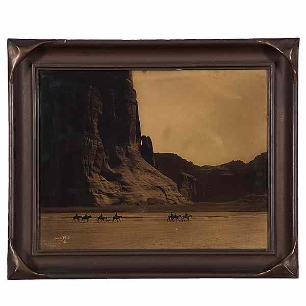 Appraisal: Edward Curtis Orotone Canon de Chelly Orotone signed by Curtis