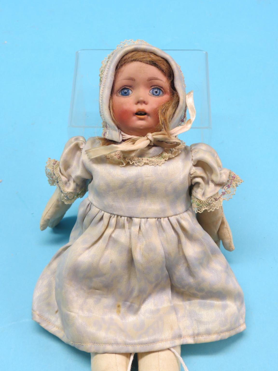 Appraisal: A German bisque-head doll fixed eyes and open mouth jointed