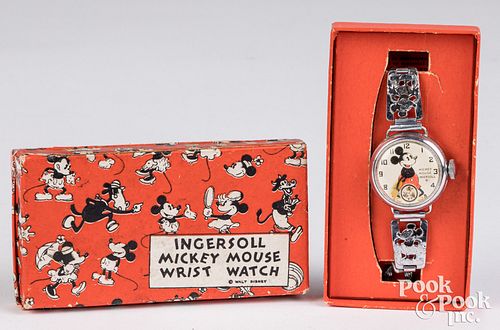 Appraisal: INGERSOLL MICKEY MOUSE WRISTWATCH IN ORIGINAL BOXIngersoll Mickey Mouse wristwatch