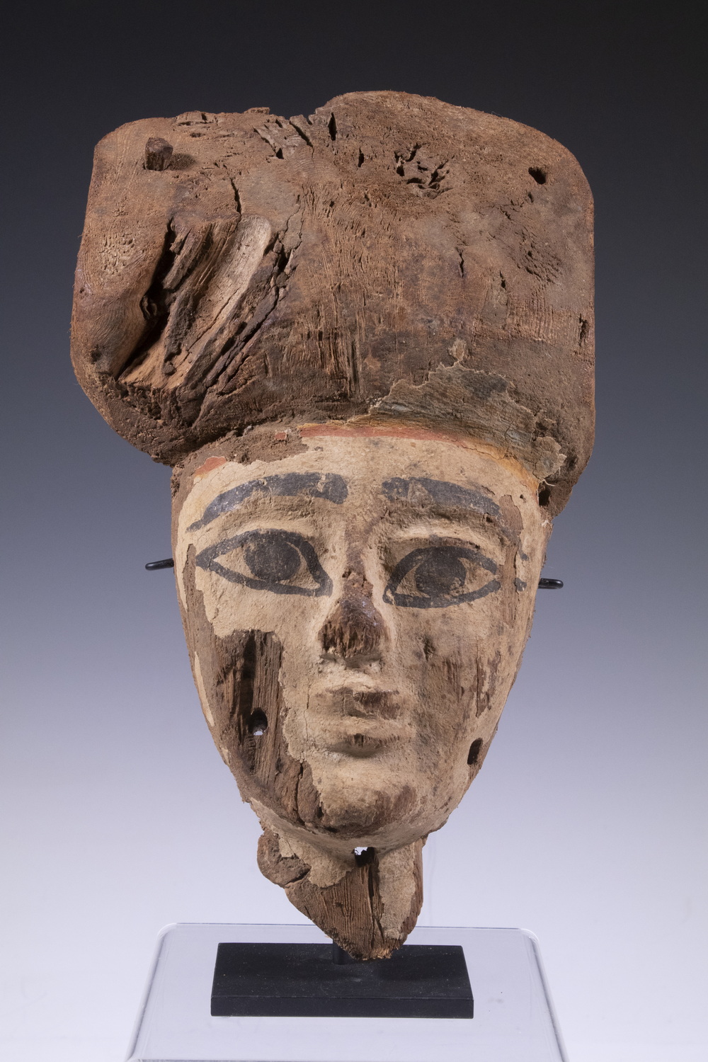 Appraisal: EGYPTIAN SARC PHAGUS WOOD MASK Late Period ca - B