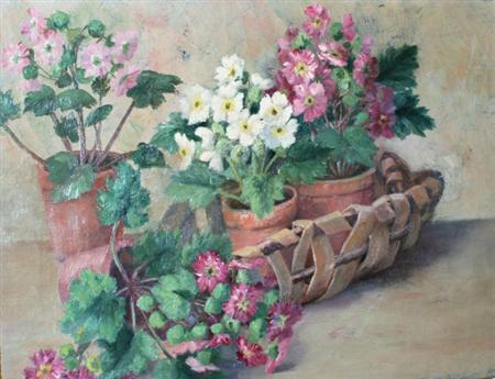 Appraisal: Anna L Coy American - Still Life with Flowers in