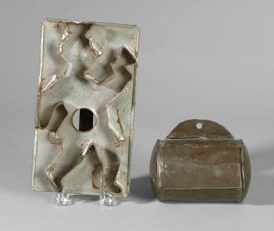 Appraisal: Tin cookie cutter matchbox cookie cutter shaped as Native American