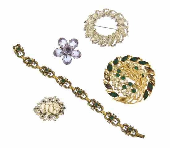 Appraisal: A Group of Coro Jewelry consisting of two brooches and