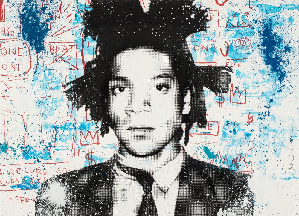 Appraisal: MR BRAINWASH B BASQUIAT silkscreen on paper signed and dated