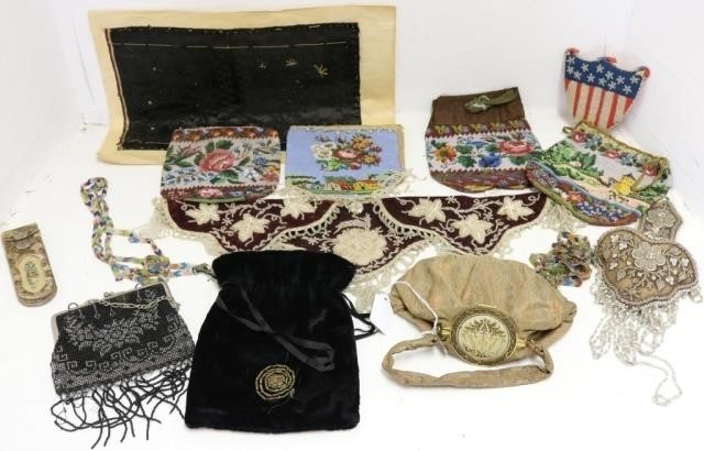 Appraisal: PIECE LOT TO INCLUDE BEADWORK PURSES MISCELLANEOUS PIECES OTHER PURSES