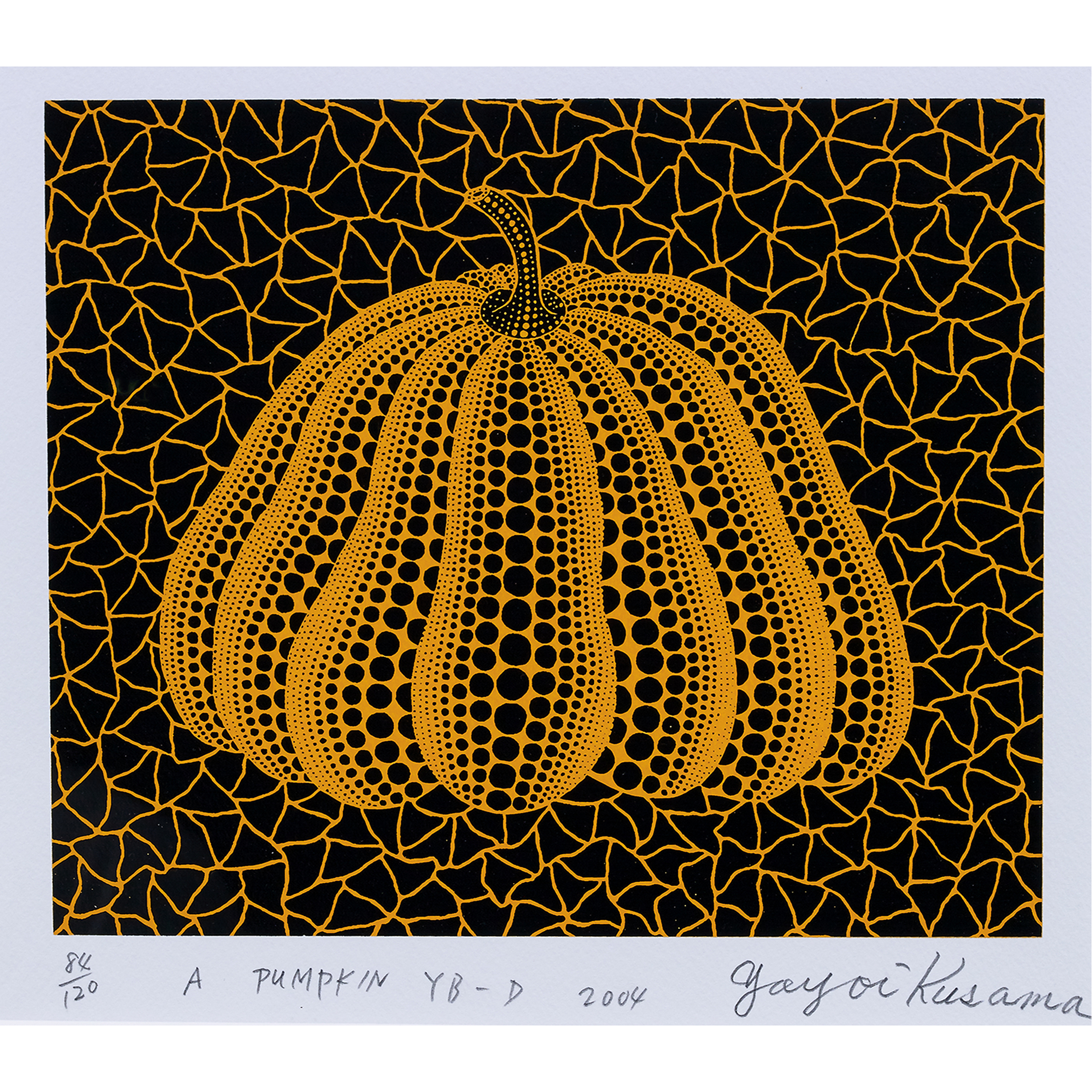 Appraisal: PRINT YAYOI KUSAMA Yayoi Kusama Japanese b A Pumpkin YB-D