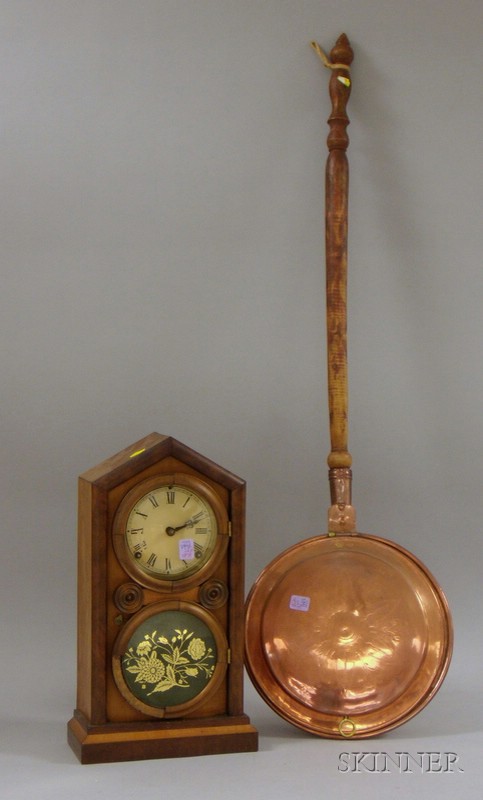 Appraisal: Copper Bedwarmer with Turned Wood Handle and a Mahogany Cased