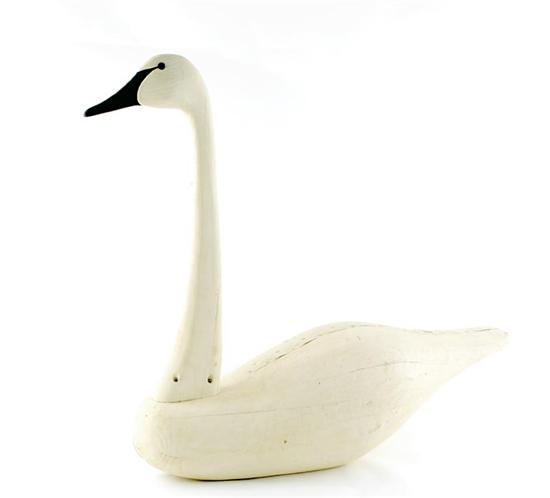 Appraisal: North Carolina swan decoy painted and carved wood swan decoy