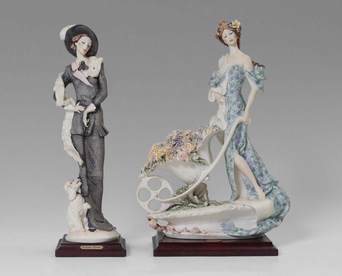 Appraisal: GIUSEPPE ARMANI FLORENCE SCULTURE d'ARTE FIGURINES ''Flowers for Sale'' C