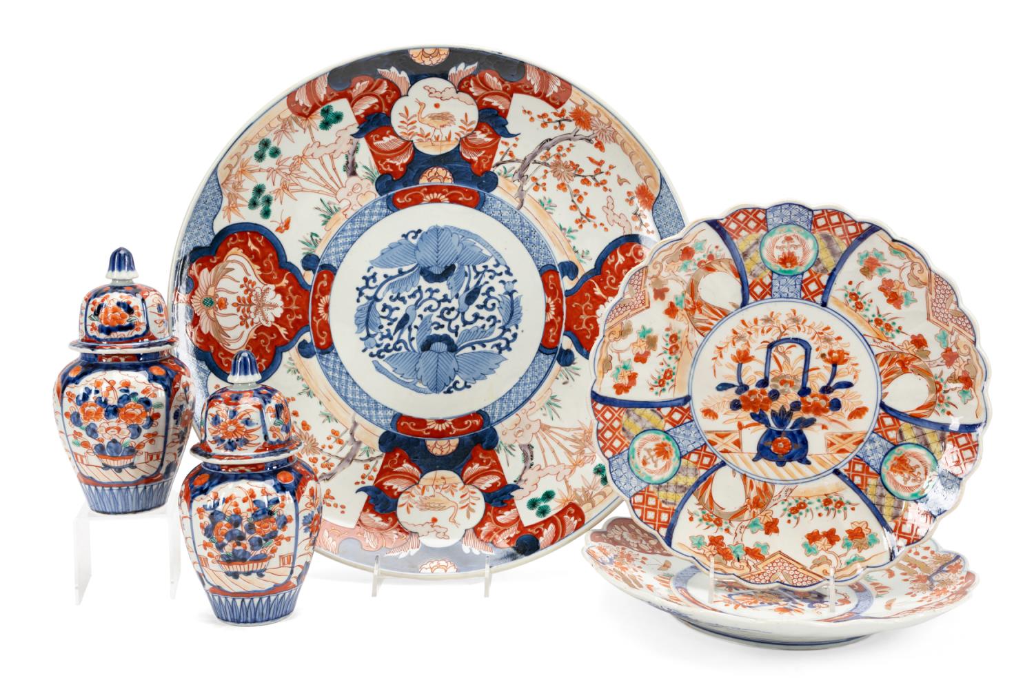 Appraisal: PCS JAPANESE IMARI PORCELAIN Five pieces of Japanese Imari porcelain