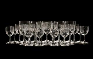 Appraisal: Set of Baccarat Stemware Montaigne Optic Baccarat French founded -