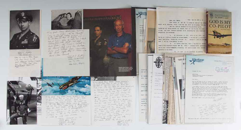 Appraisal: COLLECTION OF SIGNED ROBERT SCOTT AVIATION MEMORABILIA To include signed