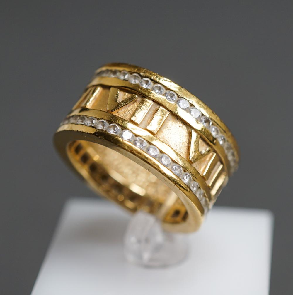 Appraisal: Gilt Sterling Silver Vermeil 'Atlas' Style Ring Size