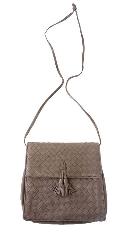 Appraisal: Bottega Veneta leather woven evening bag Bottega Veneta leather woven