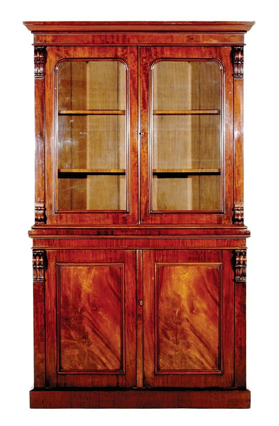 Appraisal: William IV mahogany bookcase circa molded crown and flat cornice