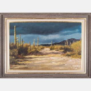 Appraisal: Chen Mao - South Western Scene Oil on canvas Signed