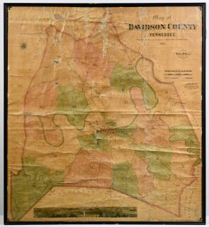 Appraisal: Foster Map of Davidson County Large early and scarce map