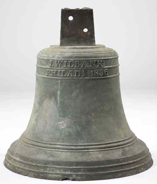 Appraisal: Rare John Wilbank Philadelphia Bellcast bronze signed and dated bell