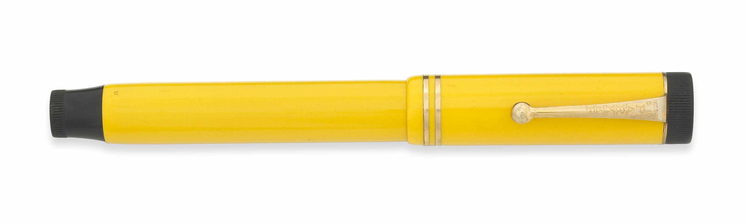 Appraisal: PARKER Senior Duofold Mandarin Yellow Fountain Pen Ca Excellent restored