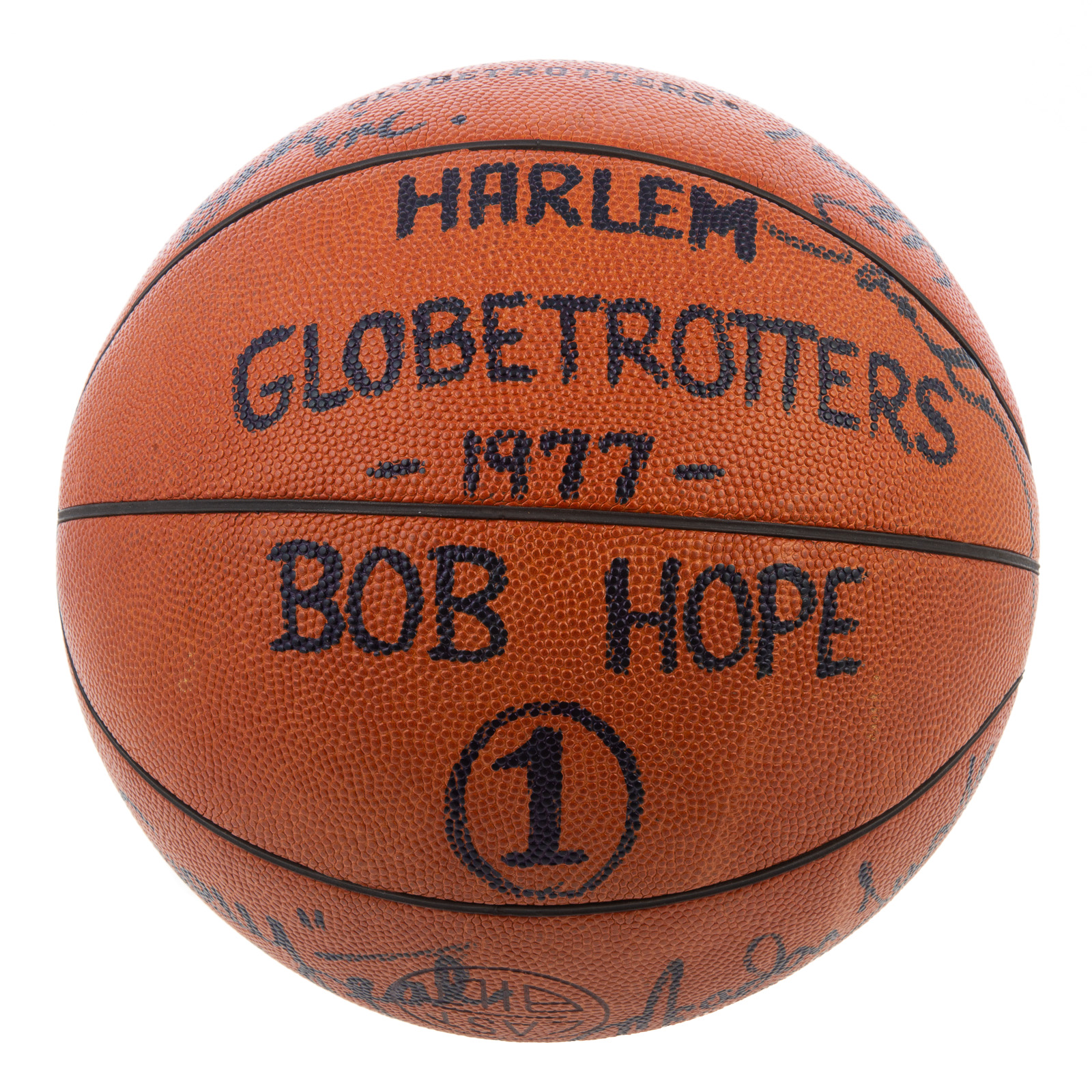 Appraisal: OFFICIAL SIGNED HARLEM GLOBETROTTERS BASKETBALL Dated Wilson Jet official B