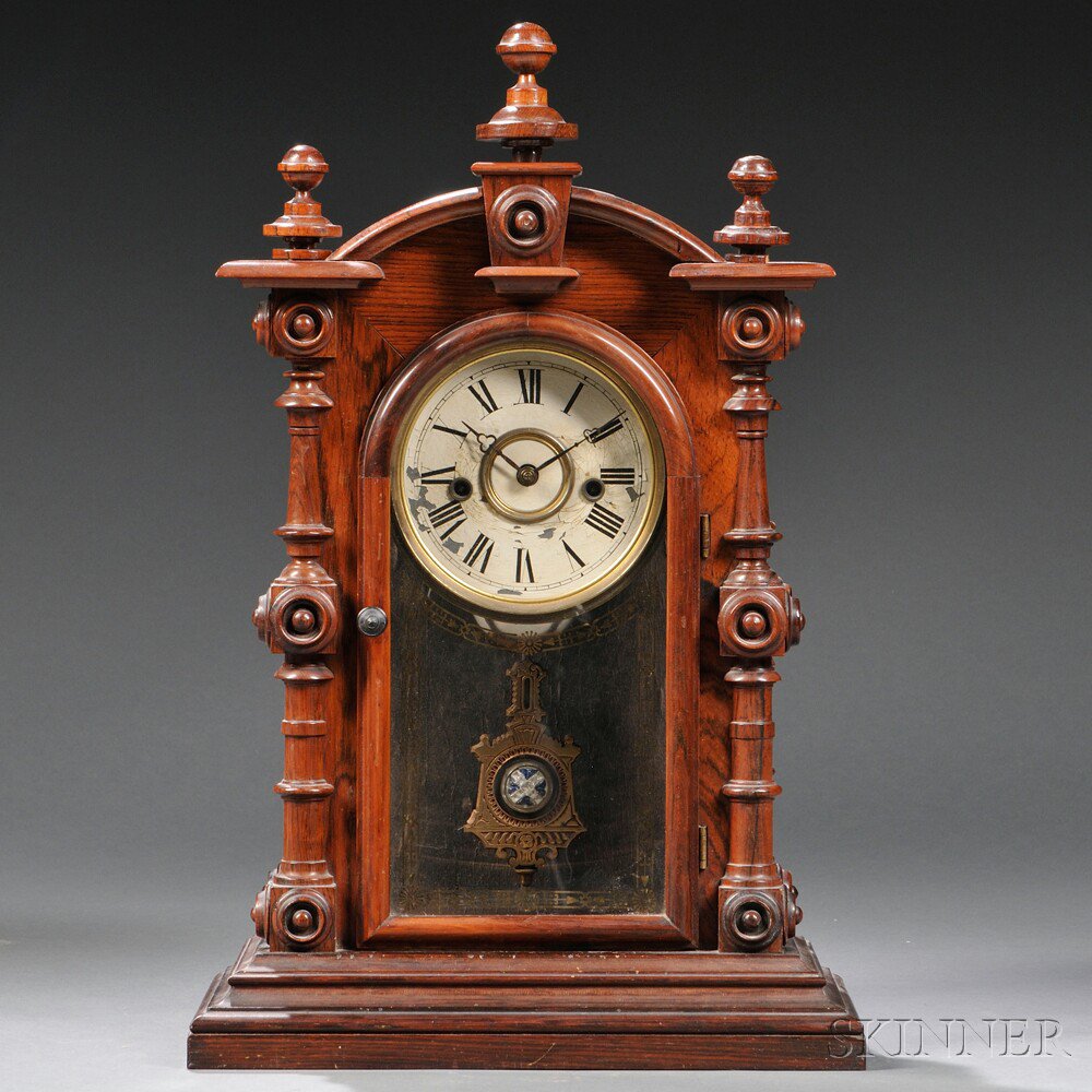 Appraisal: Welch Patti V P Rosewood Shelf Clock veneered case with