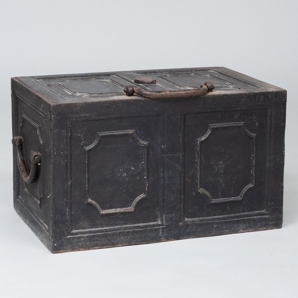 Appraisal: Iron Strong box x x in Property from the late