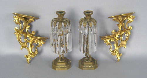 Appraisal: Pair of Italian wall sconces h together with a pair