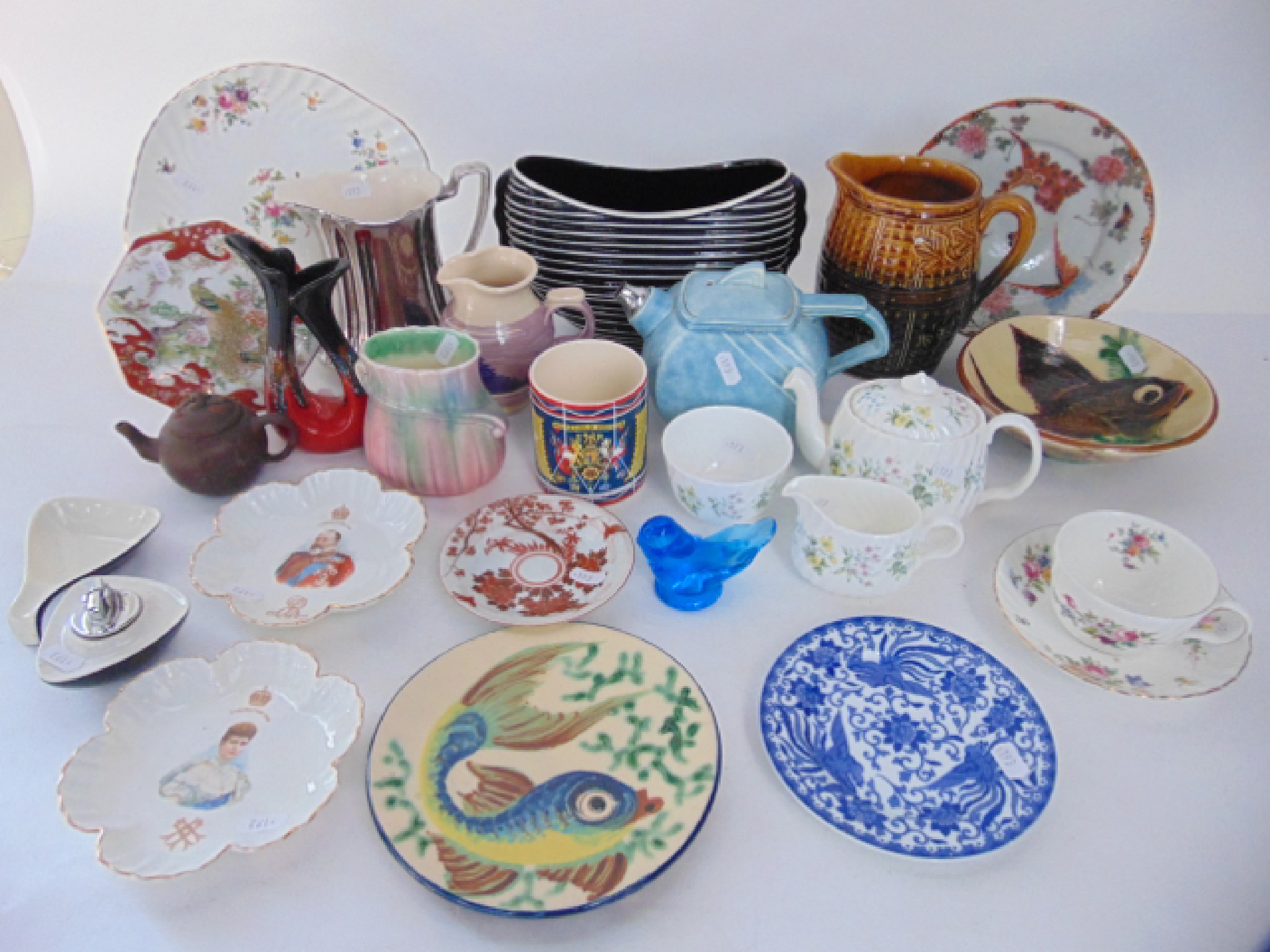 Appraisal: A collection of ceramics including a three piece Minton Spring