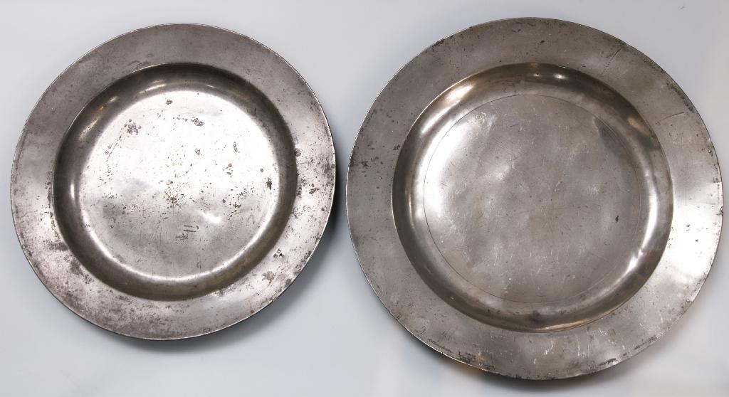 Appraisal: LATE th CENTURY PEWTER CHARGER touch marks possibly for Moses