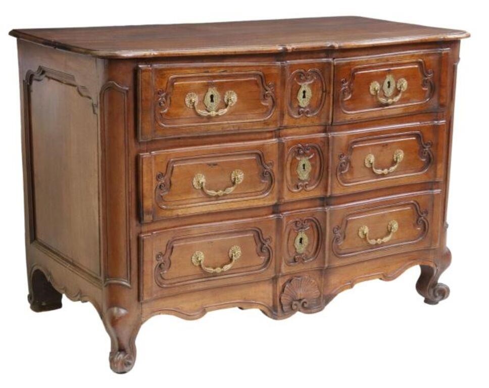 Appraisal: French Louis XV period commode th c having three short