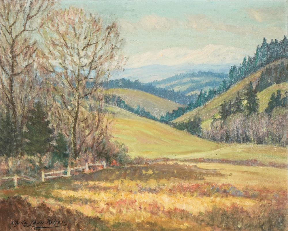 Appraisal: CLYDE LEON KELLER - PLEASANT VALLEY oil on Albemarle canvas