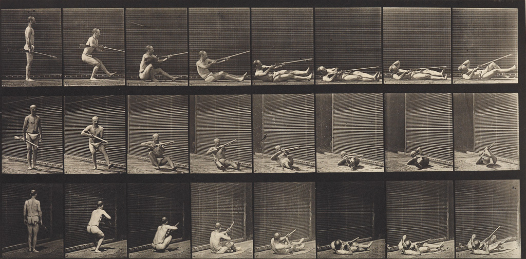 Appraisal: EADWEARD MUYBRIDGE - Man dropping to the floor and laying