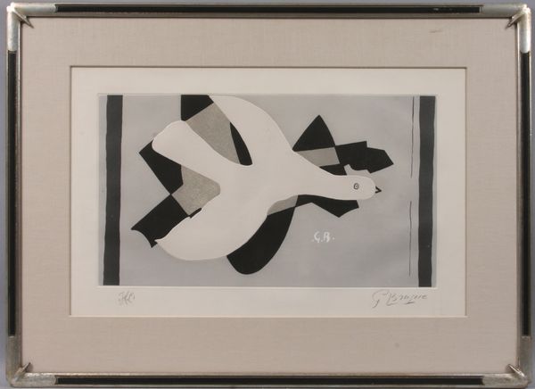 Appraisal: Georges Braque French - abstract dove serigraph x x framed