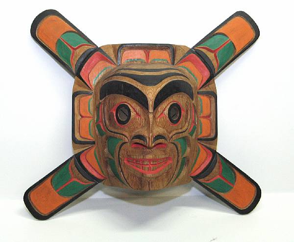 Appraisal: Property of various owners Inscribed on the back Kwakiutl Sunmask