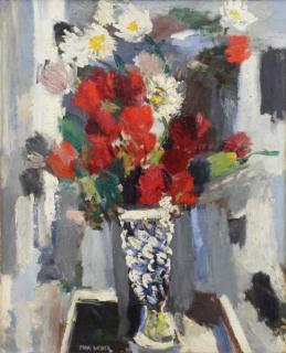 Appraisal: WEBER Max Oil on Board Flowers in a Vase Signed