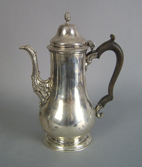 Appraisal: English silver teapot - bearing the touch of Shaw Priest