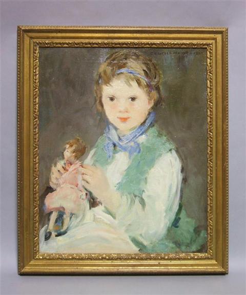 Appraisal: CAMELIA WHITEHURST AMERICAN - PORTRAIT OF A YOUNG GIRL Oil