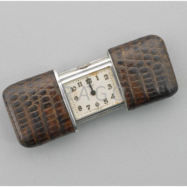 Appraisal: CARTIER ERMETO SILVER PURSE WATCH Condition Report