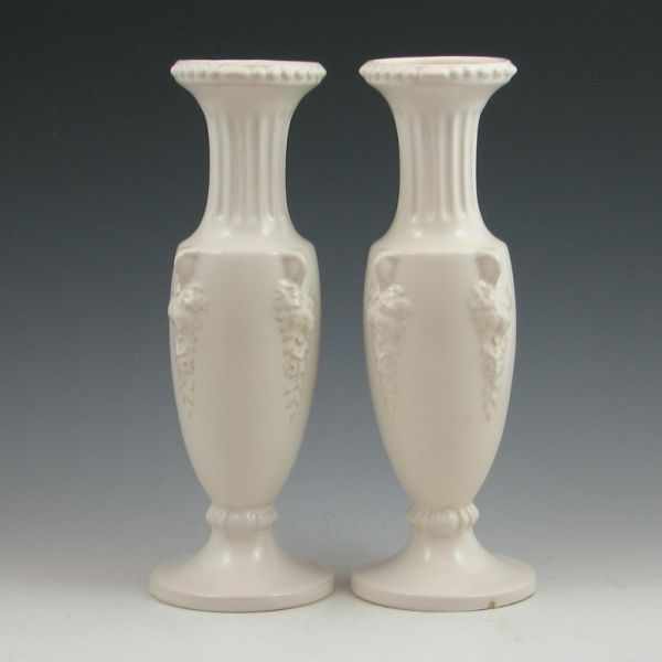 Appraisal: Two Roseville Ivory vases based on the Volpato - ''