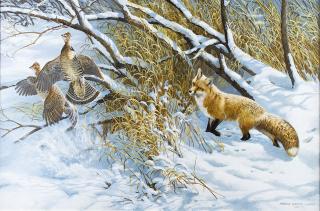 Appraisal: Fox and Grouse by Persis C Weirs Persis Weirs -